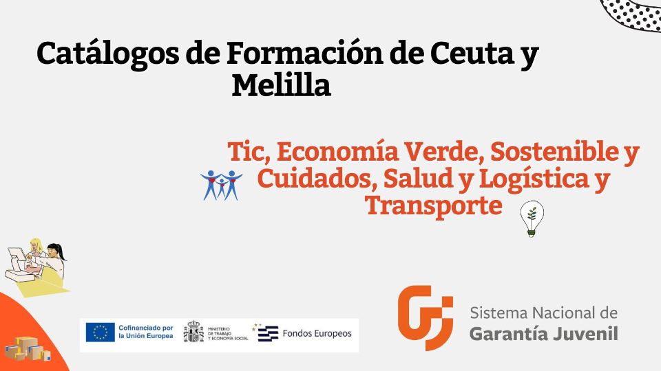 Catalogos de formación de Garantia Juvenil en Ceuta y Melilla