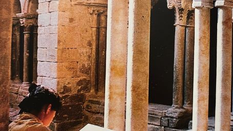 Alumno trabajando en la Escuela Taller de Santa-Maria-la-Real