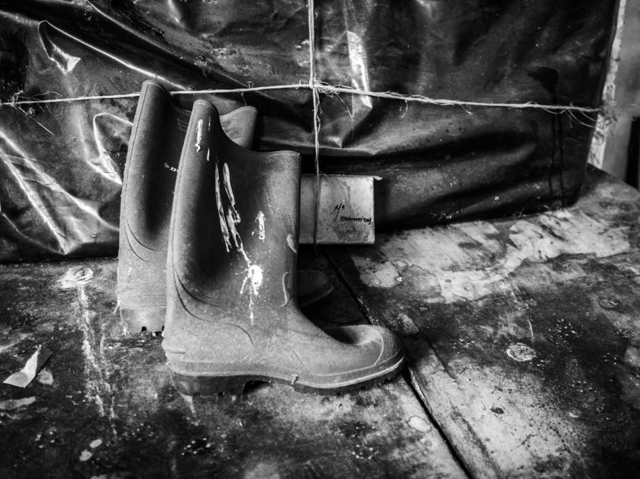 14.utensilios trabajador en B/N