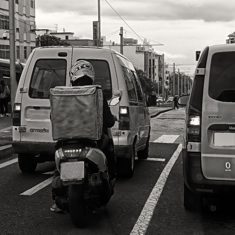 trabajo precario B/N