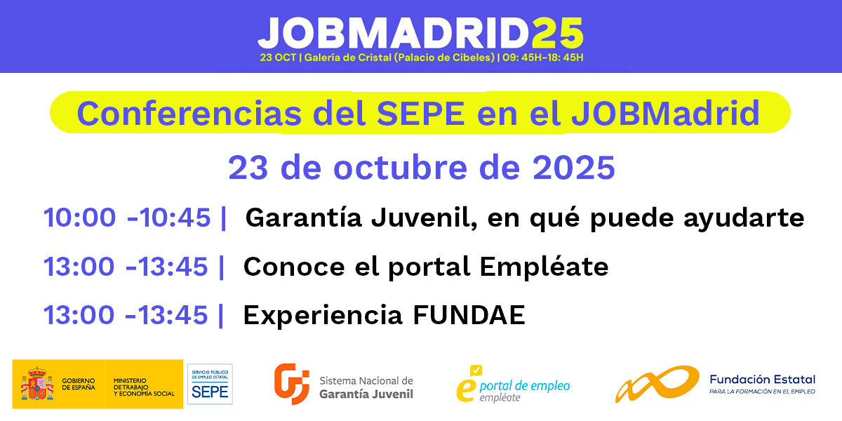 El SEPE, presente en JOBMadrid 2025 para conectar talento joven y empleo