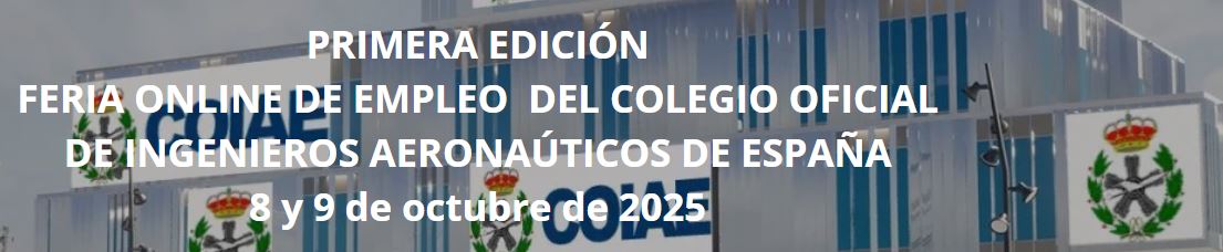 Imagen de la Feria Virtual de Empleo del Colegio Oficial de Ingenieros Aeronáuticos de España