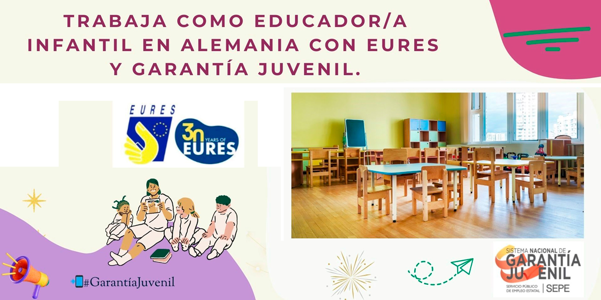 Trabaja como educador/a infantil en Alemania con Eures  y Garantía Juvenil