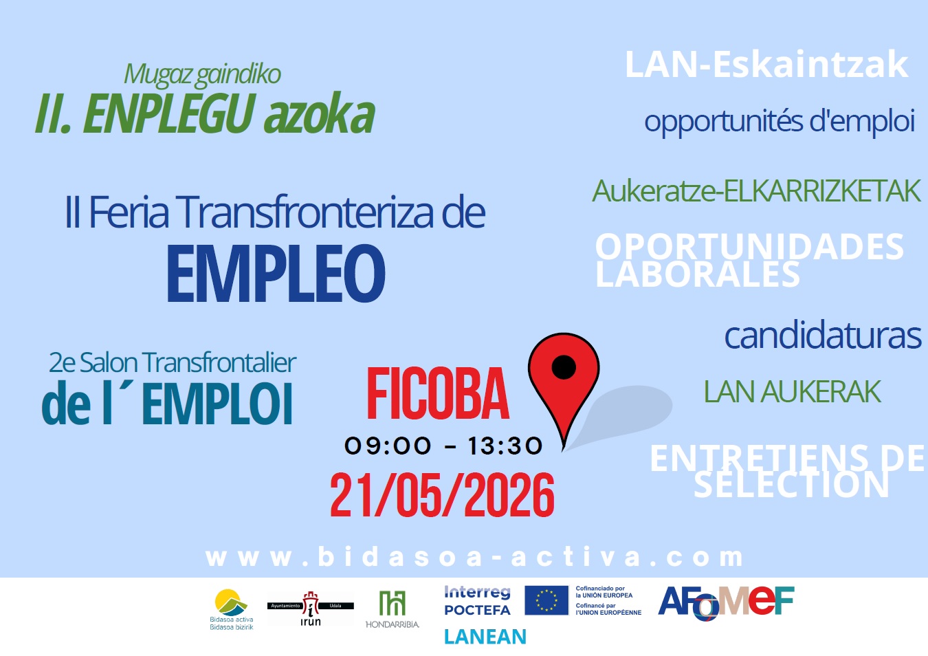 Cartel de la II Feria Transfronteriza de Empleo