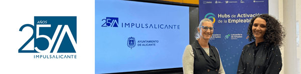 Foto de las dos personas responsables de las lanzaderas de empleo en Alicante.