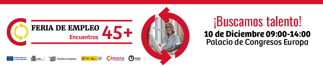 Logo de la feria de empleo para personas mayores de 45 años, organizada por la Cámara de Álava