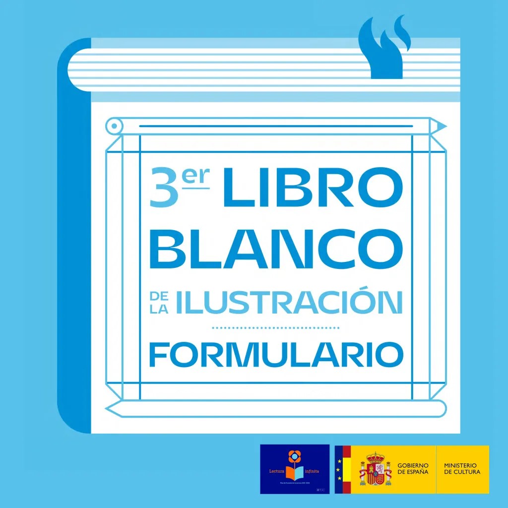 cartel promocional del tercer libro blanco de la ilustración
