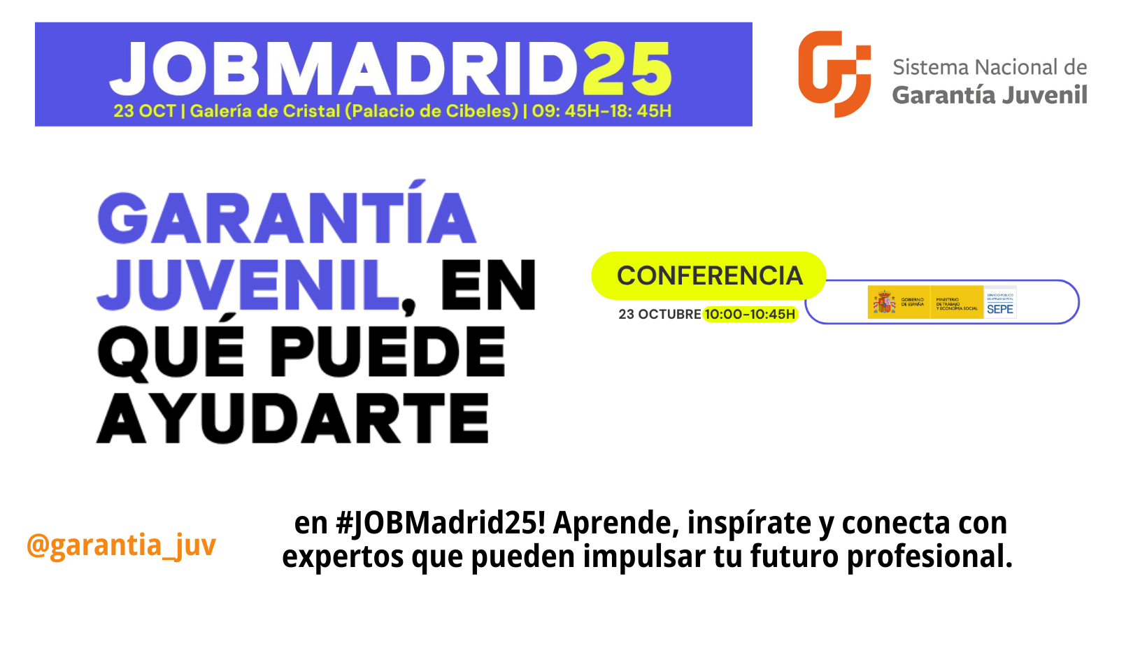 Garantía Juvenil participa en JOBMADRID 2025 en el stand del SEPE